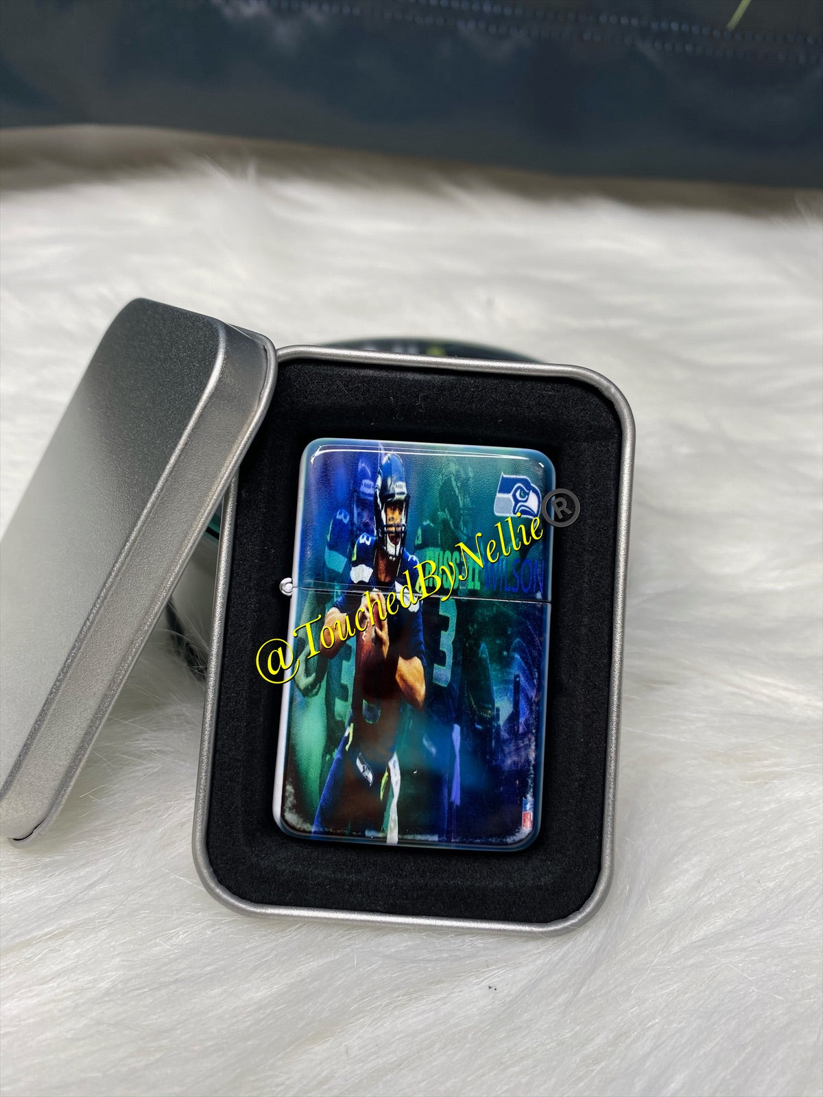 White Stainless Steel Flip-Top Oil Flint Lighter - Customizable