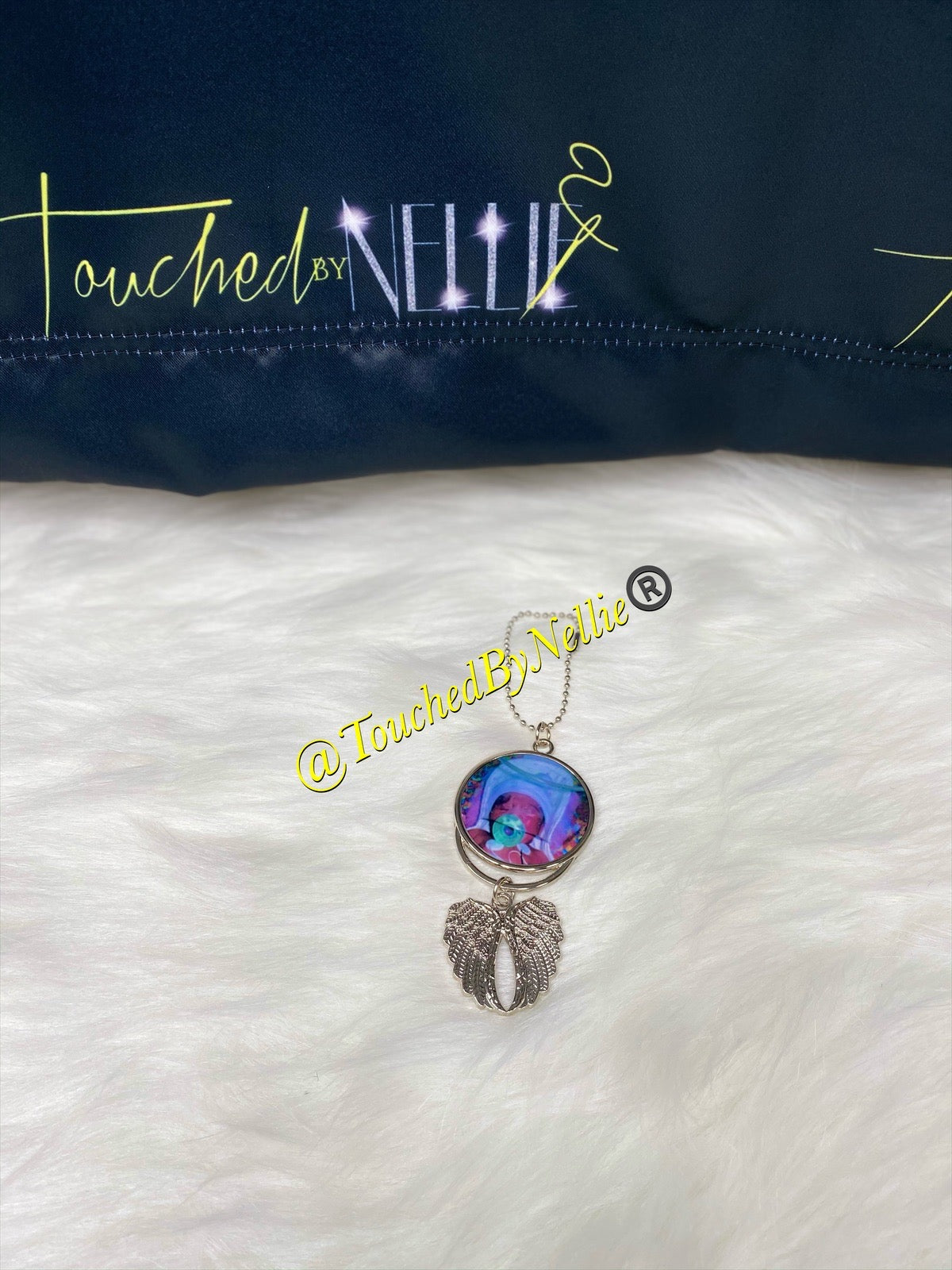 Customized Rearview Mirror Photo Wings - Silver
